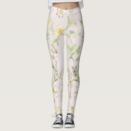 Delikate Blume mit einem Schmetterling im chinesis Leggings