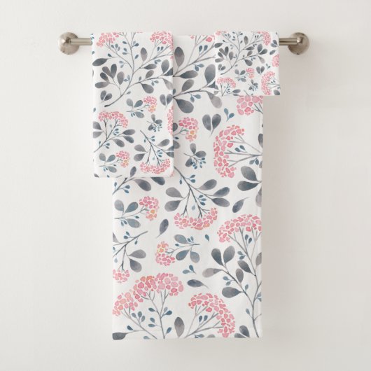Delikate Blume Nahtloses Muster Badhandtuch Set (Insitu)