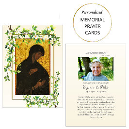 Delikate Blume orthodoxe Gedenkkarte Platzkarte