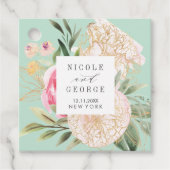 Delikate Blume Peony Geschenkanhänger (Vorderseite)