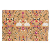 Delikate Blume, schwan Fantasie nahtlos. Kissenbezug (Rückseite)