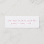 Delikate Blume Soft Pink Cherry Blossom Mini Visitenkarte (Rückseite)