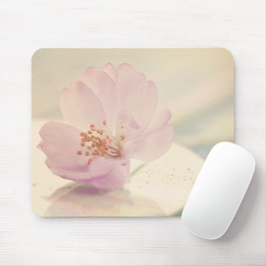 Delikate Blume Soft Pink Cherry Blossom Mousepad (Mit Mouse)