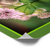 Delikate Blume Spiegeln Abstrakt Poster (Ecke)