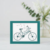 Delikate Blume und Freedom Bike Fans Postkarte (Stehend Vorderseite)