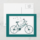Delikate Blume und Freedom Bike Fans Postkarte (Vorne/Hinten)
