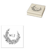 Delikate Blume Wreath-Initialen Gummistempel (Stempel)