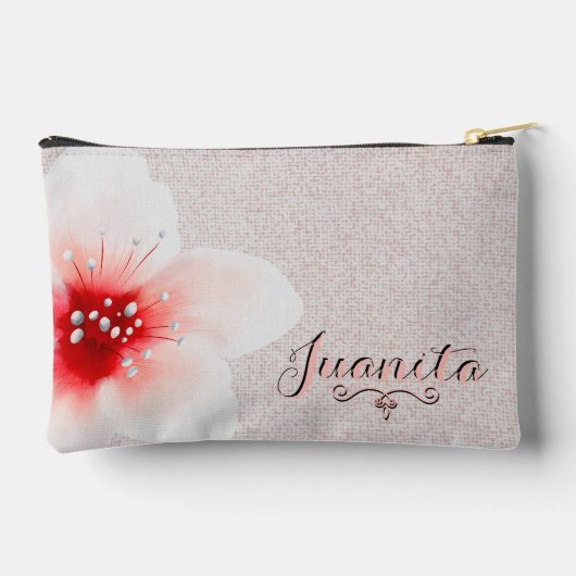 Delikate Blume Zubehörtasche (Rückseite)