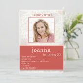 Delikate Blumen 30. Party Einladungen (Stehend Vorderseite)