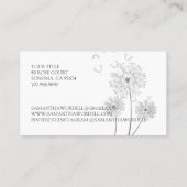 Delikate Blumendarstellung Doula Birth Midfrau Visitenkarte (Rückseite)