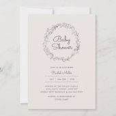 Delikate Blumendusche Einladungen (Vorderseite)