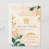 Delikate Blumenharmonie Geburtstagsfeier Einladung (Vorderseite)