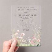 Delikate Blumenhochzeit Acryleinladungen (Insitu (Handheld))