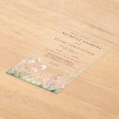 Delikate Blumenhochzeit Acryleinladungen (Ablage )