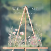 Delikate Blumenhochzeit Acrylschild (Neutral)