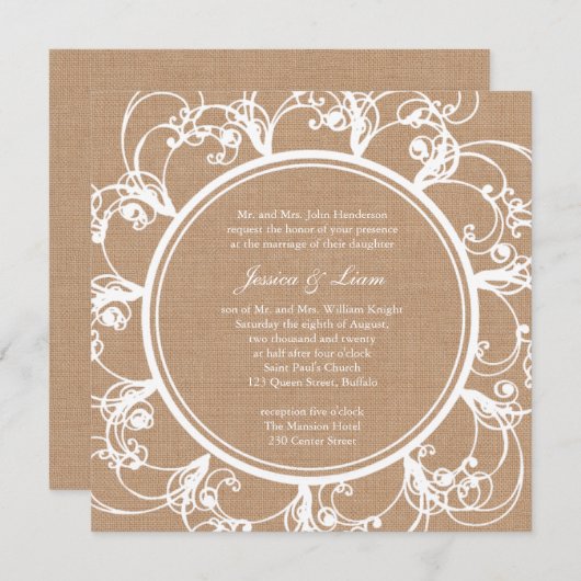 Delikate Blumenhochzeit Einladung auf Einladung (Vorne/Hinten)