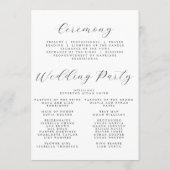 Delikate Blumenhochzeit Programm (Rückseite)