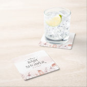 Delikate Blush Warmdusche Tone Fall Pumpkin Baby D Rechteckiger Pappuntersetzer (Vor Ort)