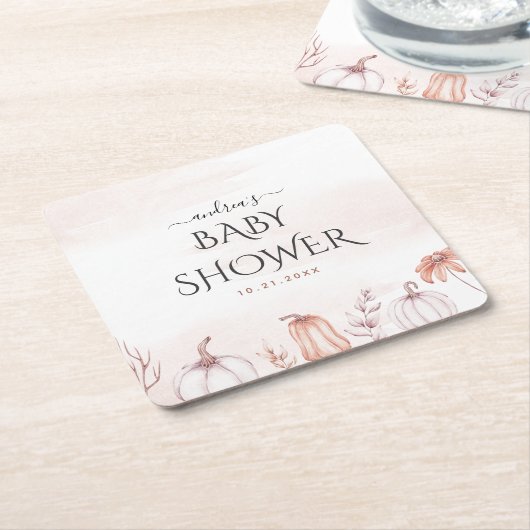 Delikate Blush Warmdusche Tone Fall Pumpkin Baby D Rechteckiger Pappuntersetzer (angewinkelt)