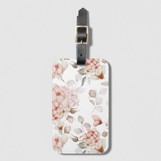 Delikate Blüten und Schmetterlinge Gepäckanhänger (Vorderseite Vertikal)