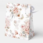 Delikate Blüten und Schmetterlinge Geschenkschachtel (Rückseite)