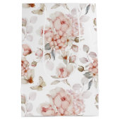 Delikate Blüten und Schmetterlinge Mittlere Geschenktüte (Rückseite)