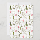 Delikate Blüten Wasserfarben Brautparty Einladung (Rückseite)