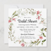 Delikate Blüten Wasserfarben Brautparty Einladung (Vorderseite)
