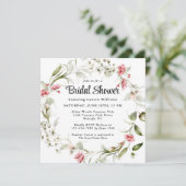 Delikate Blüten Wasserfarbenes Brautparty Einladung (Stehend Vorderseite)