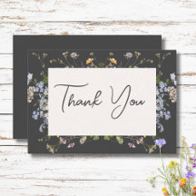 Delikate Boho Wildblumen Charcoal Wedding
