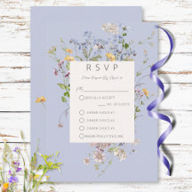 Delikate Boho Wildblumen Periwinkle Drei-Gang-Aben