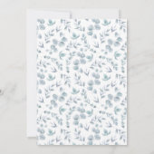 Delikate Botanical Fox Babydusche Einladung (Rückseite)