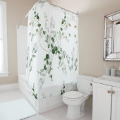 Delikate botanische grüne Blätter Duschvorhang (Beispiel)