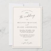 Delikate Botanische Moderne All-in-One QR Hochzeit Einladung (Vorderseite)