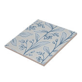 Delikate Botanische Reverie L1 Grau White Blue Pfl Fliese (Seite)