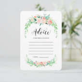 Delikate Bouquet Advice Cards Hinweiskarte (Stehend Vorderseite)