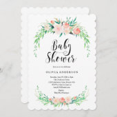 Delikate Bouquet Baby Dusche Einladung (Vorne/Hinten)