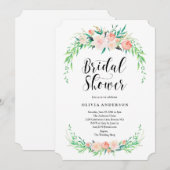 Delikate Bouquet Bridal Dusche Einladung (Vorne/Hinten)