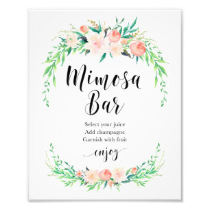 Delikate Bouquet Mimosa Bar Print Fotodruck