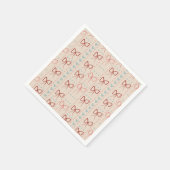Delikate Bows und Hearts Napkins Serviette (Ecke)