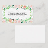 Delikate Buquet Book Request Card Begleitkarte (Vorne/Hinten)