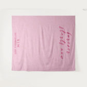 Delikate Burgundy Wedding Foto Backdrop Tapestatio Wandteppich (Vorderseite (Horizontal))