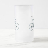 Delikate Butterfliegen Blume und Freedom Bike Fan Mattglas Bierglas (Mittel)