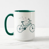 Delikate Butterfliegen Blume und Freedom Bike Fan Tasse (Links)