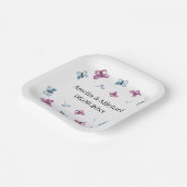 Delikate Butterfly-Hochzeit Pappteller (Gewinkelt)