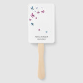 Delikate Butterfly-Hochzeitsprogramm Fächer (Rückseite)