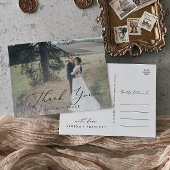 Delikate Calligrafy Light Foto Overlay Vielen Dank Postkarte