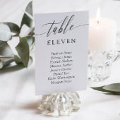 Delikate Calligrafy Tischnummer Guest Names