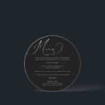 Delikate Calligraphy Wedding Menu Card Einladung<br><div class="desc">Delikate Calligraphy Wedding Menu Card</div>