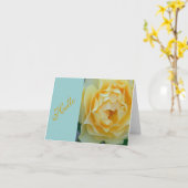 "DELIKATE CANDLE-LIGHT YELLOW ROSE/HELLO" KARTE (Gelbe Blume)